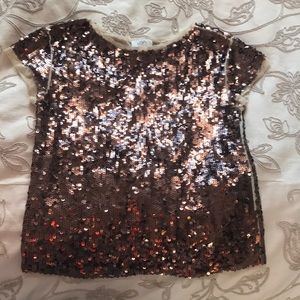 LOFT Copper Sequin Top